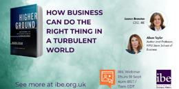 IBE Webinar recording: How business can do the right thing in a turbulent world